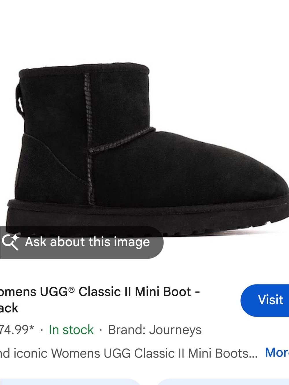UGG Black Classic Mini Suede Ankle Boots